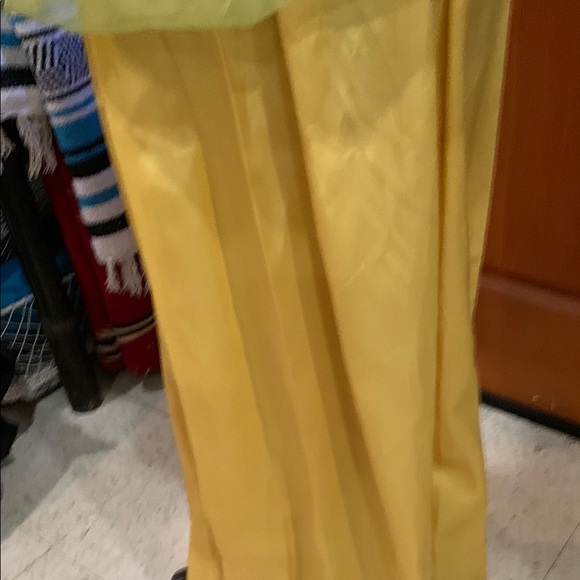 Vintage Elegant Yellow and Gold Women's Dress Vintage Size 10 - Picture 8 of 8